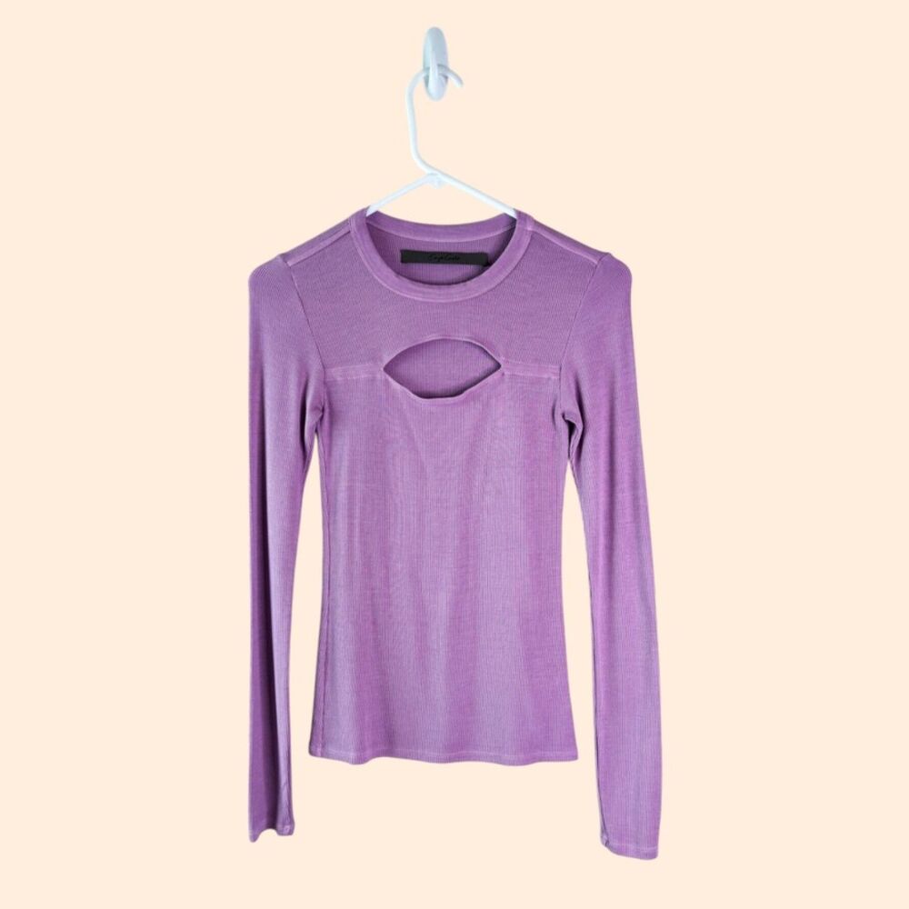 Enza Costa Silk Knit Cut Out Top